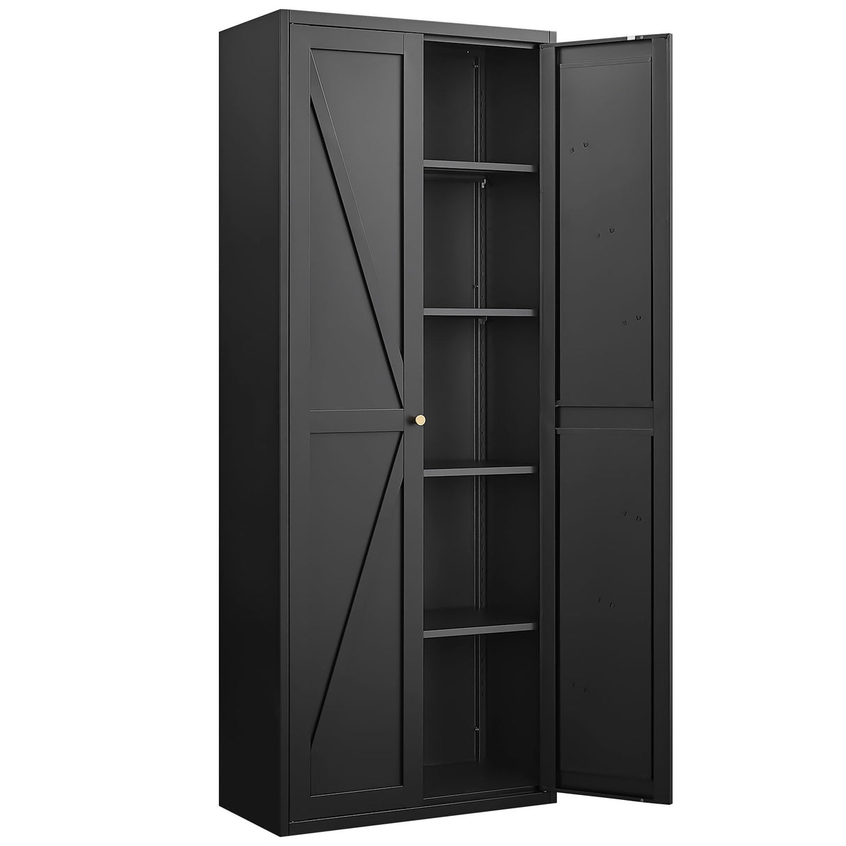 Adjustable 2 Door Storage Cabinet With Adjustable Shelves