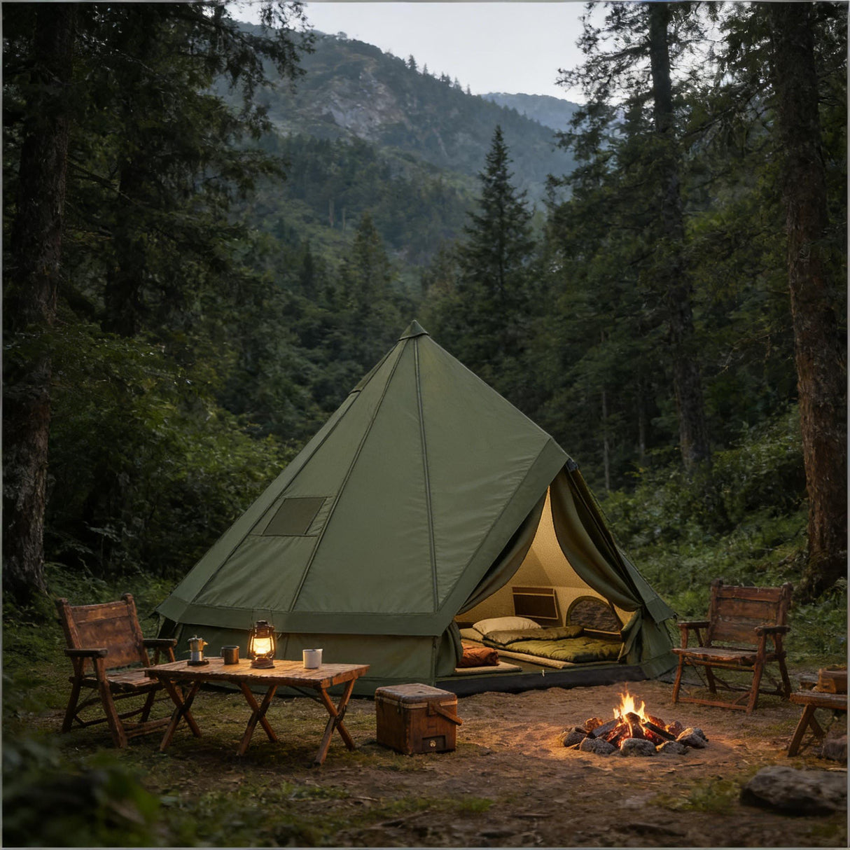 Outdoor Waterproof Teepee Camping Tent