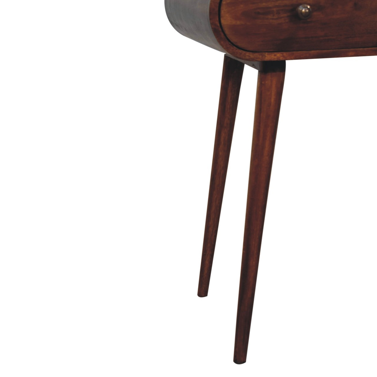 Solid Wood London Arch Writing Desk, 2-Drawers, Chestnut