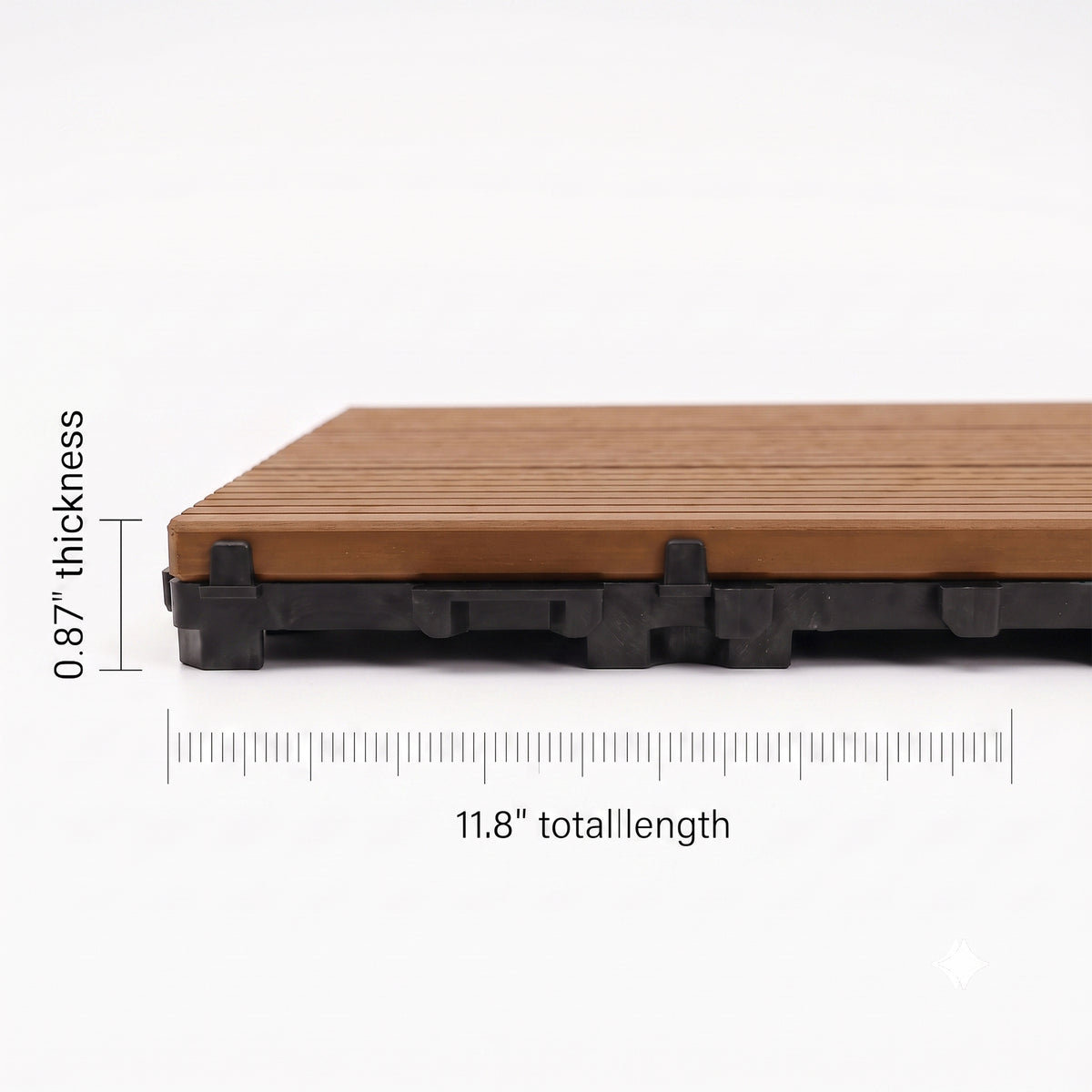 Interlocking WPC Deck Tiles 11.8"x11.8" (25 Pack)