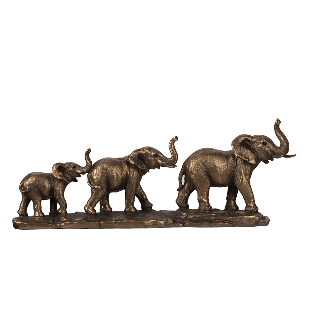 17.9" Elephant Family Statue