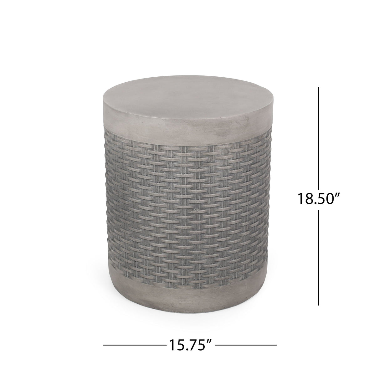 Outdoor Lightweight End Table Round Concrete Outdoor Side Table - Natural - Best Buy Furniture