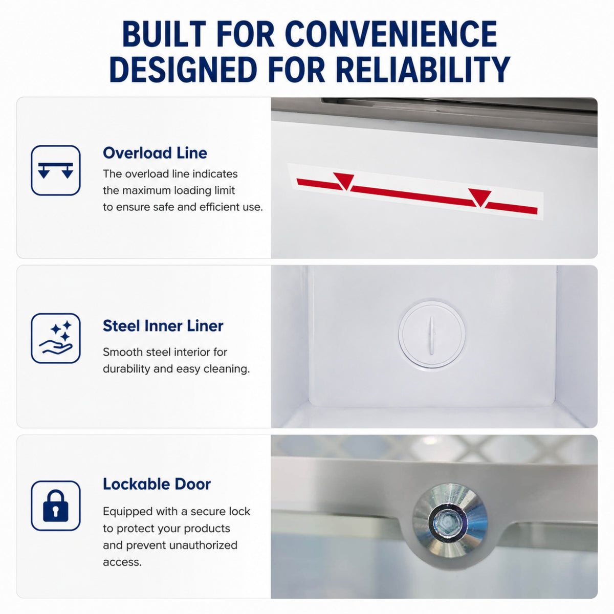 7.0 Cu.Ft Commercial Display Chest Freezer Inverter Energy Saving Ice
