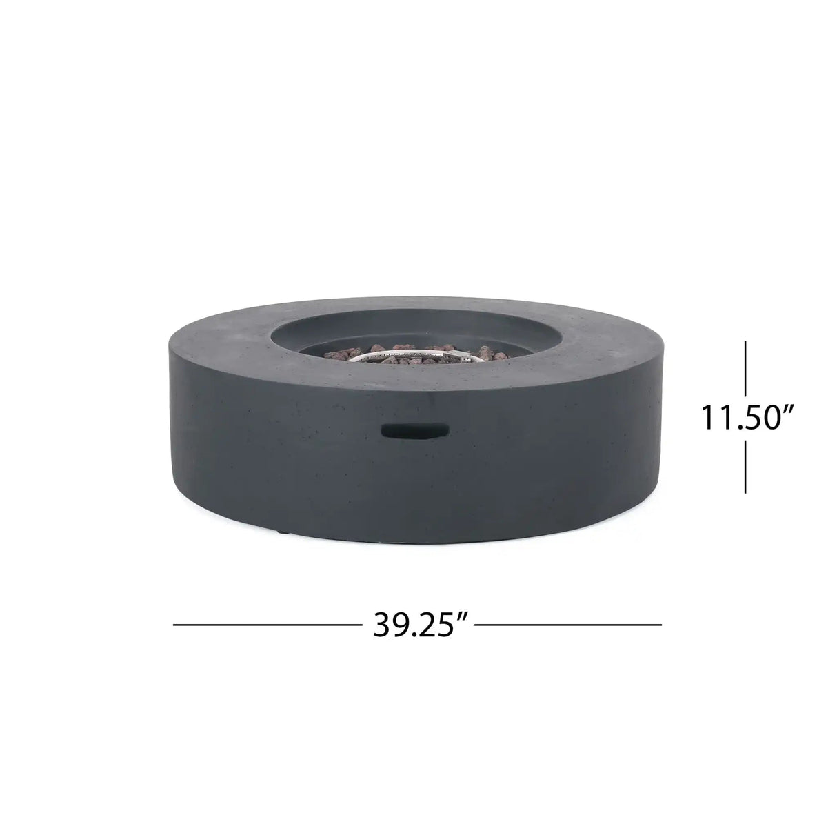 Modern Lightweight Concrete Outdoor Circular Fire Pit 50,000 Btu - Best Buy Furniture