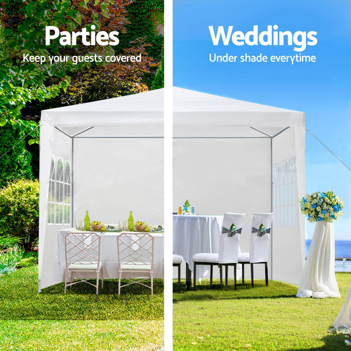 10x20 Outdoor Garden Gazebo with 6 Removable Sidewalls