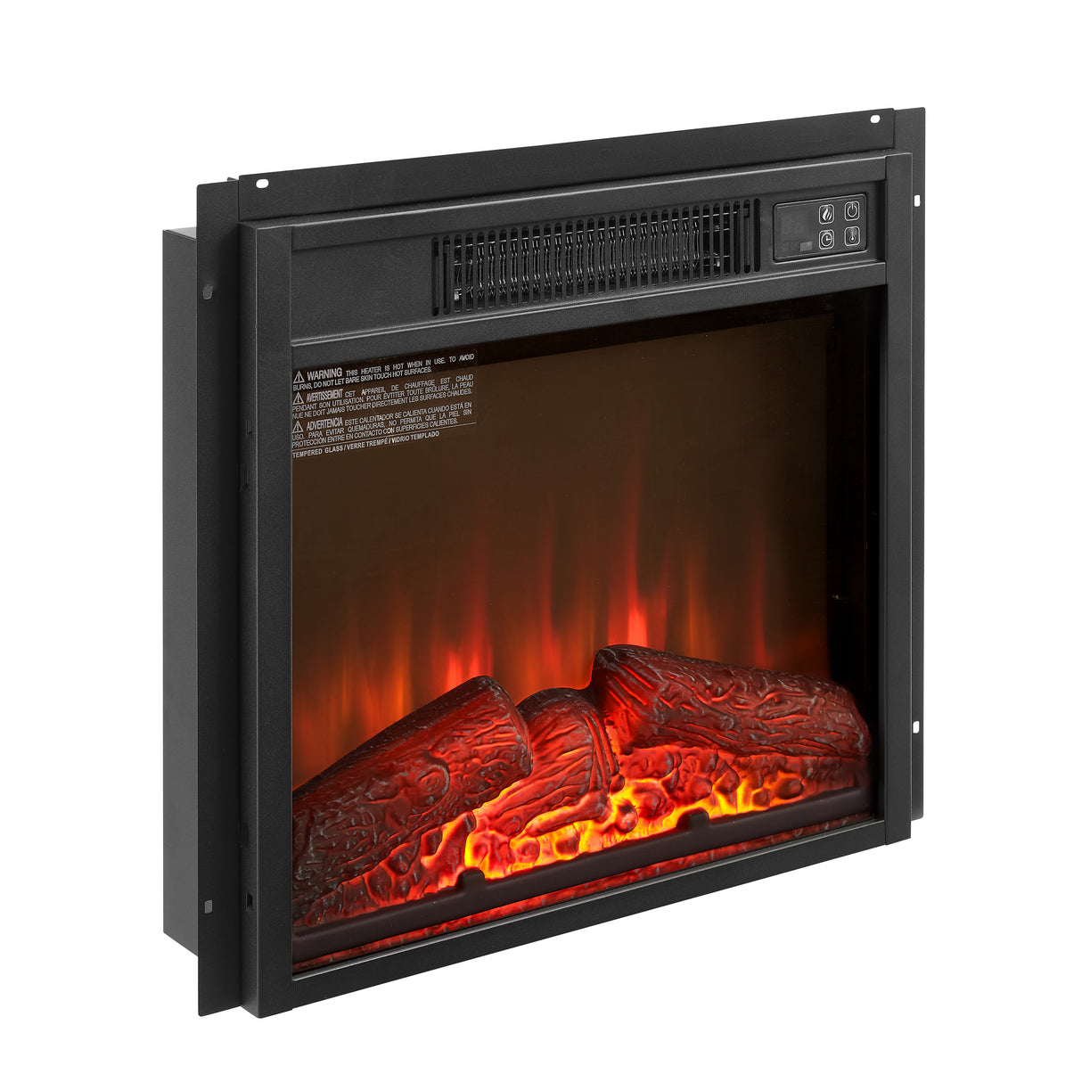 Electric Fireplace Insert 18" 1400W Remote Control
