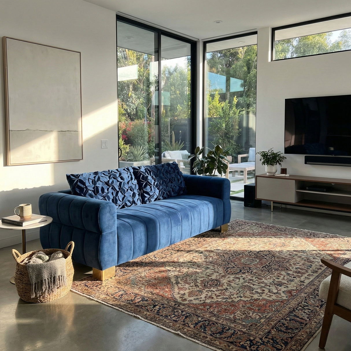 FX-P56-RBH Velvet Sofa