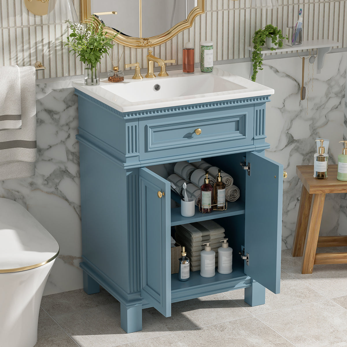 24'' Vintage Elegance Bathroom Cabinet