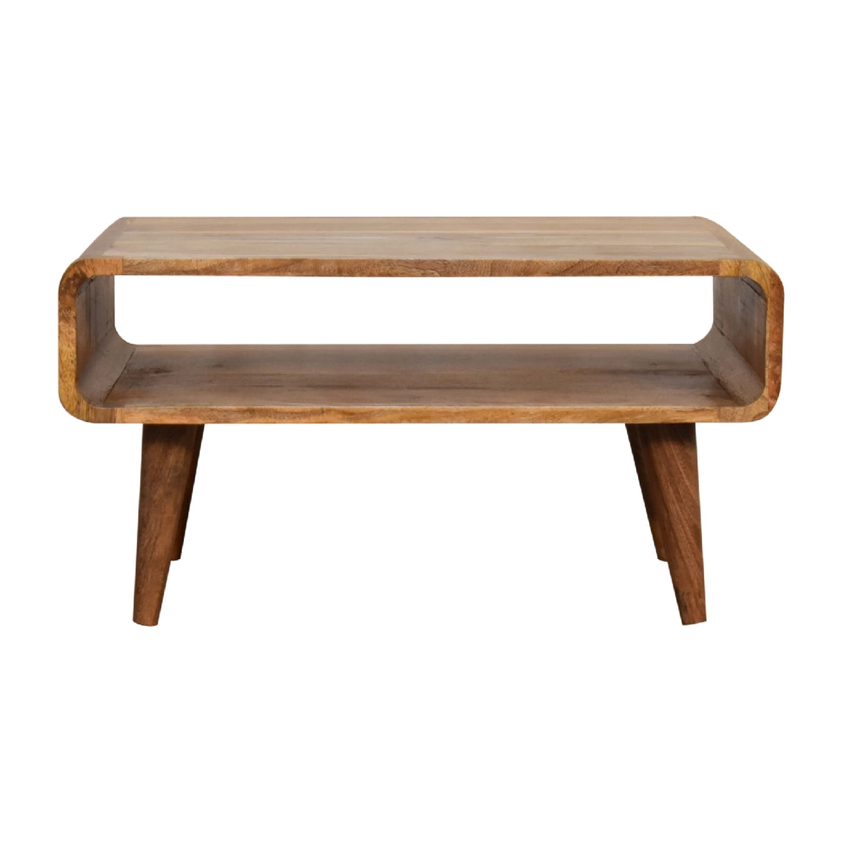 Solid Wood Media Unit, Open Slot, Oak-ish