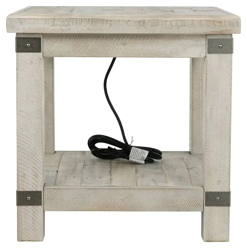 Carynhurst - Rectangular End Table - White Wash Gray - Best Buy Furniture