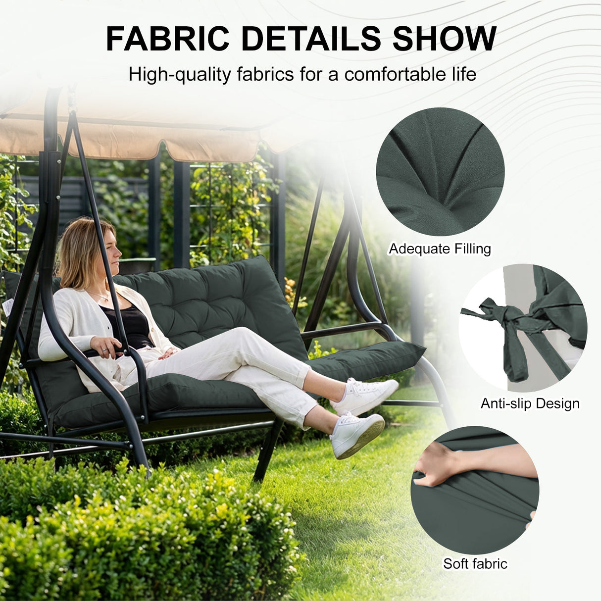 Swing Cushions 3 Seater Replacement