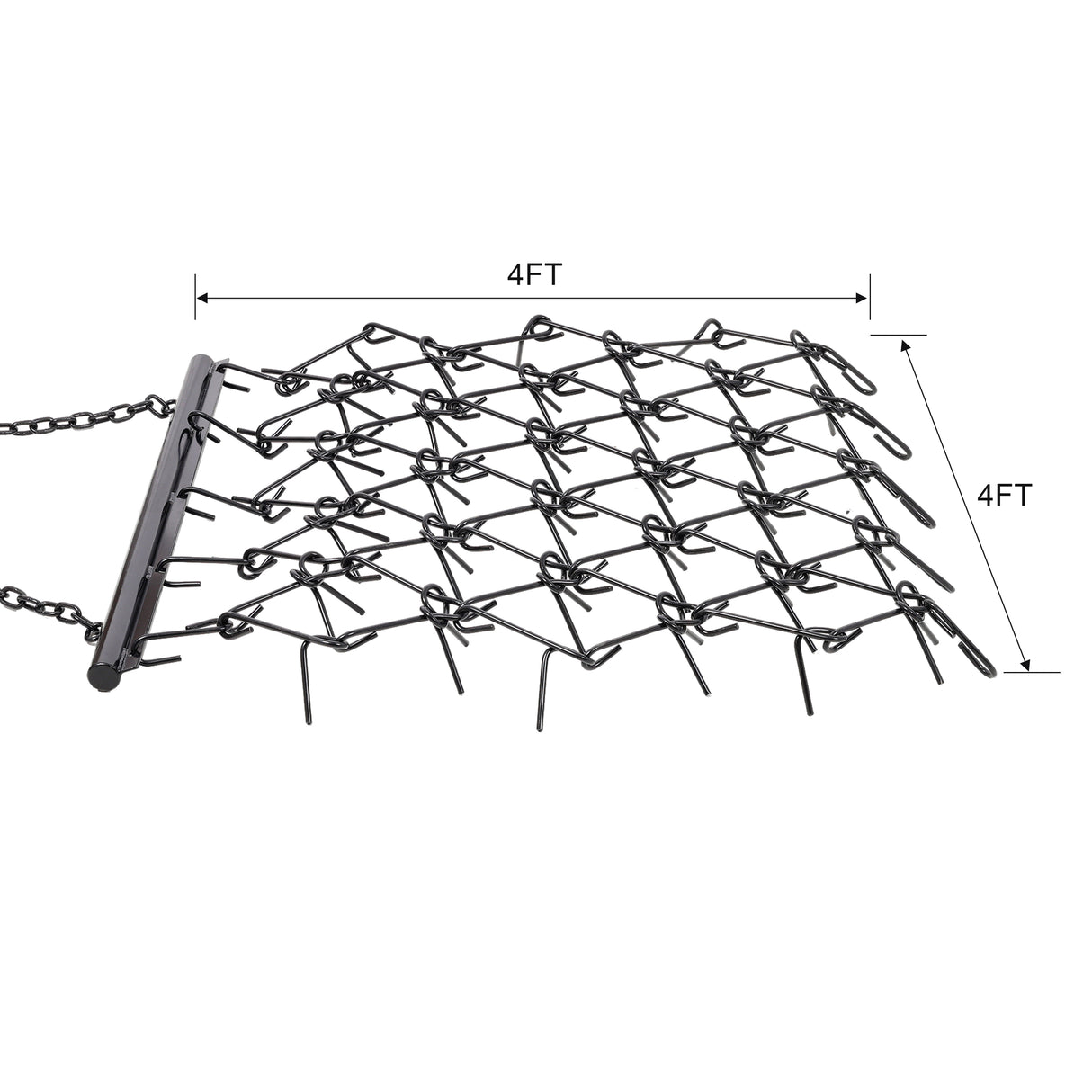 4FT Heavy-Duty Steel Drag Harrow