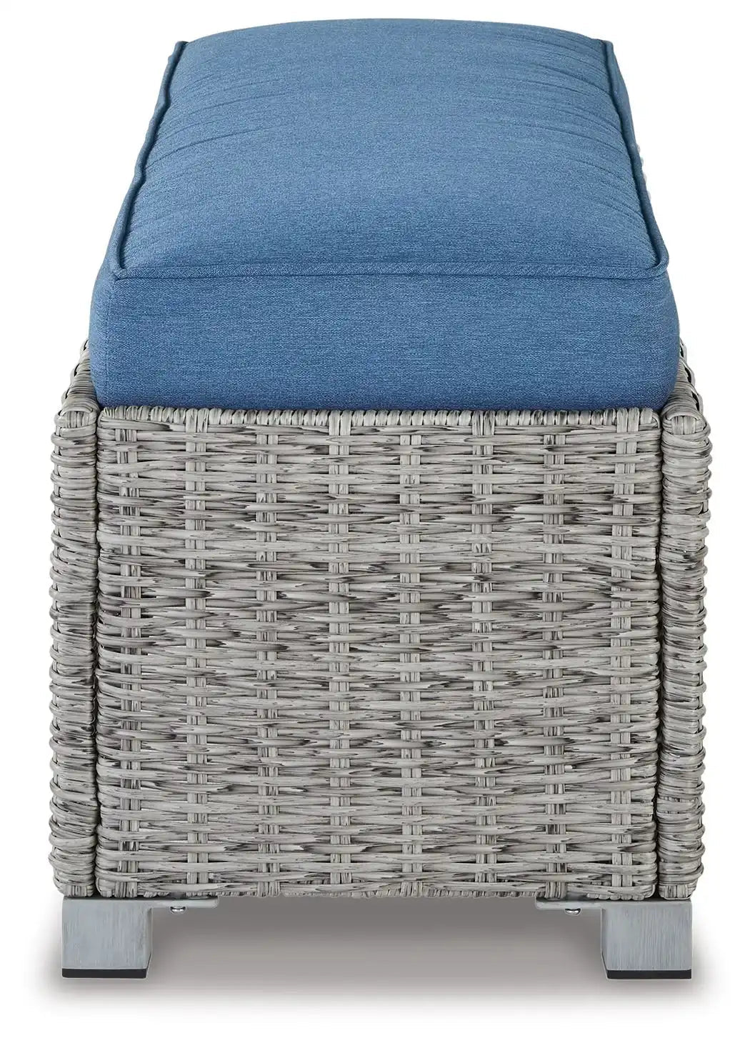 Naples Beach - Bench with Cushion - Light Gray - Best Buy Furniture