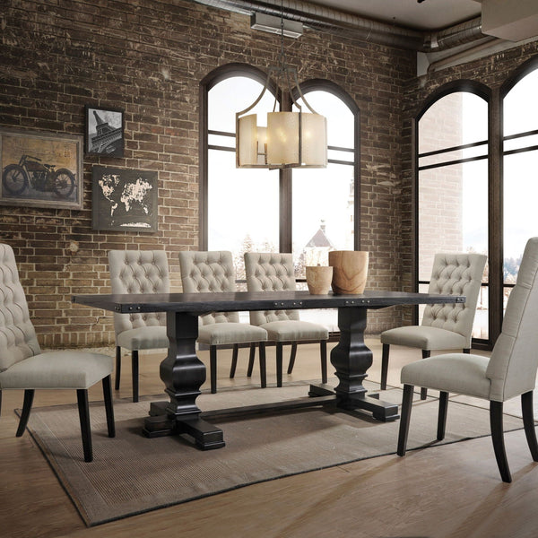 Morland - 7 Pieces Dining Room Set - Black - Best Buy Furniture