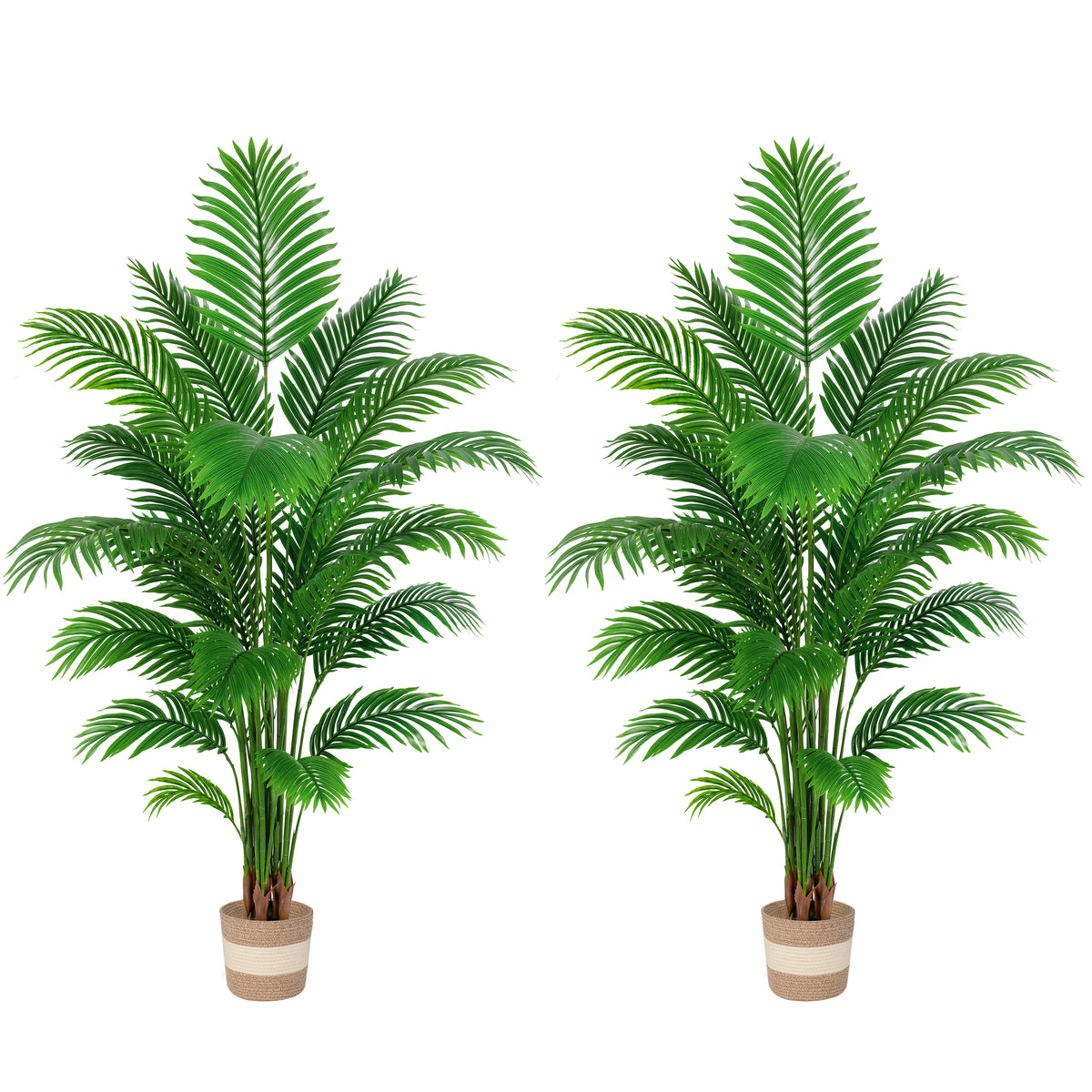 Artificial Palm Tree 6ft - Large Fake Tropical Tree (2 Pack)