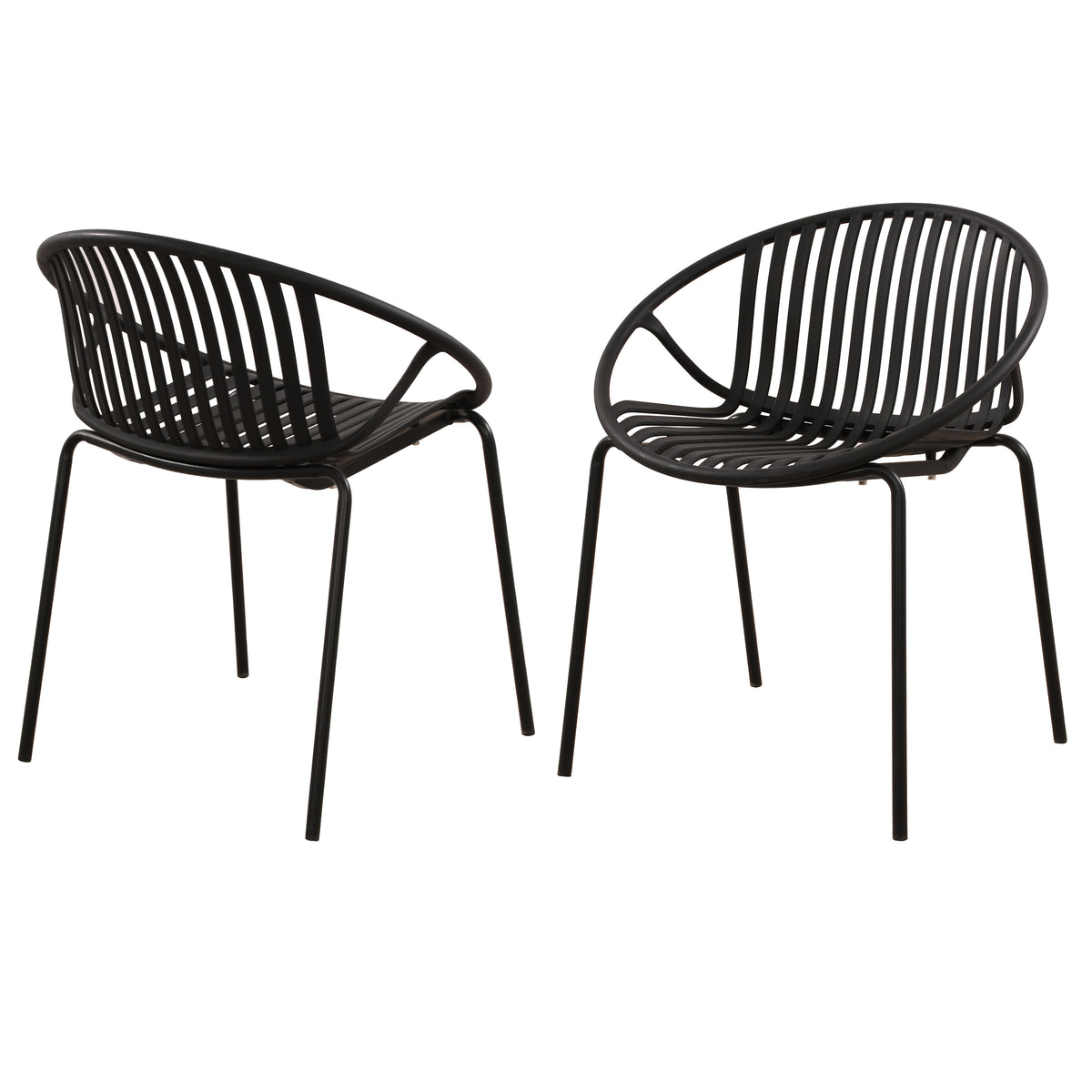 Stackable Patio Dining Chairs Set of 2