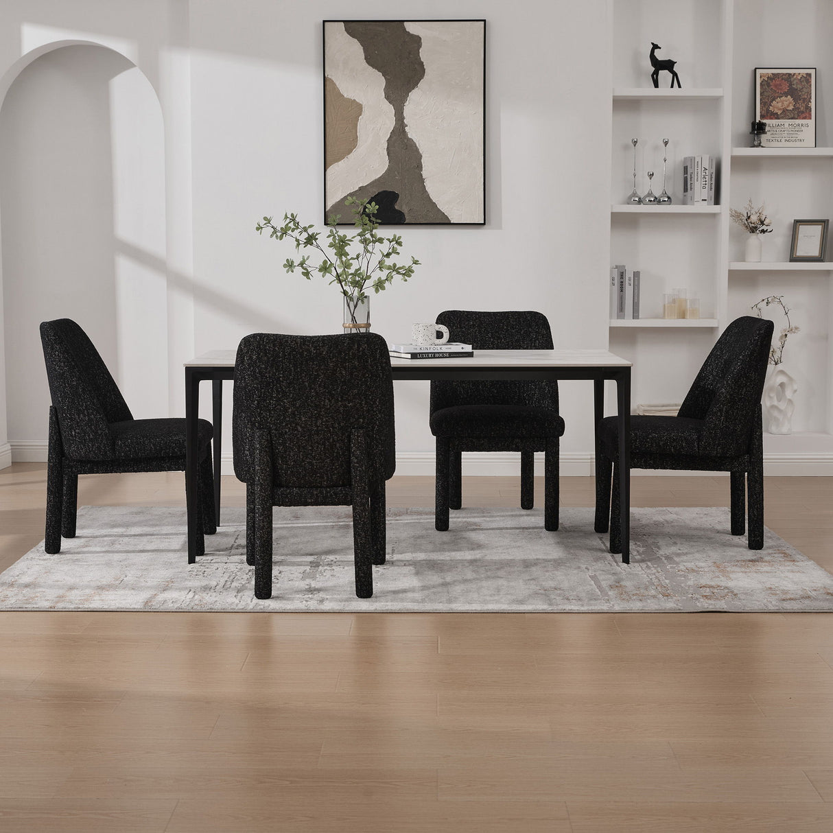 Wide Minimalist Dining Chair