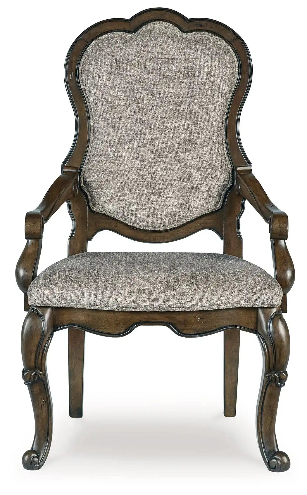 Maylee - Dining Upholstered Arm Chair (Set of 2) - Dark Brown - Best Buy Furniture
