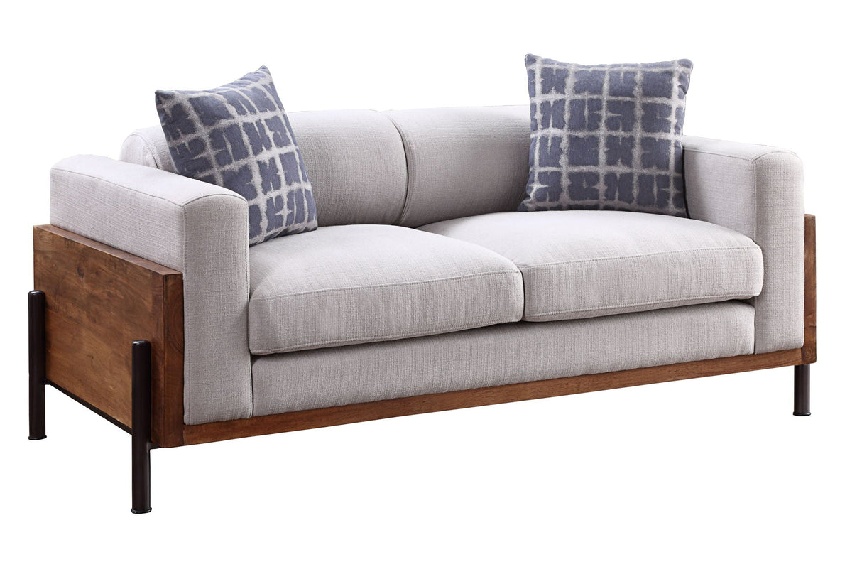 Pelton - Loveseat With 2 Toss Pillows - Walnut - Best Buy Furniture