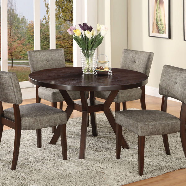 Drake - 5 Pieces Dining Room Set - Espresso / Gray - Best Buy Furniture