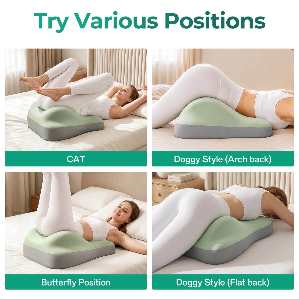 27° Ergonomic Memory Foam Support Pillow for Couples