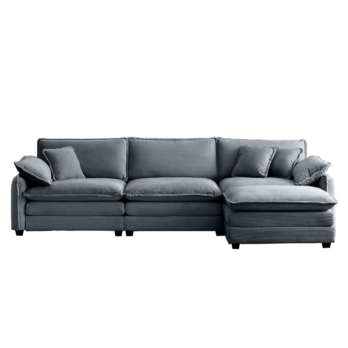 Oversize 3-Seater Sofa with Ottoman