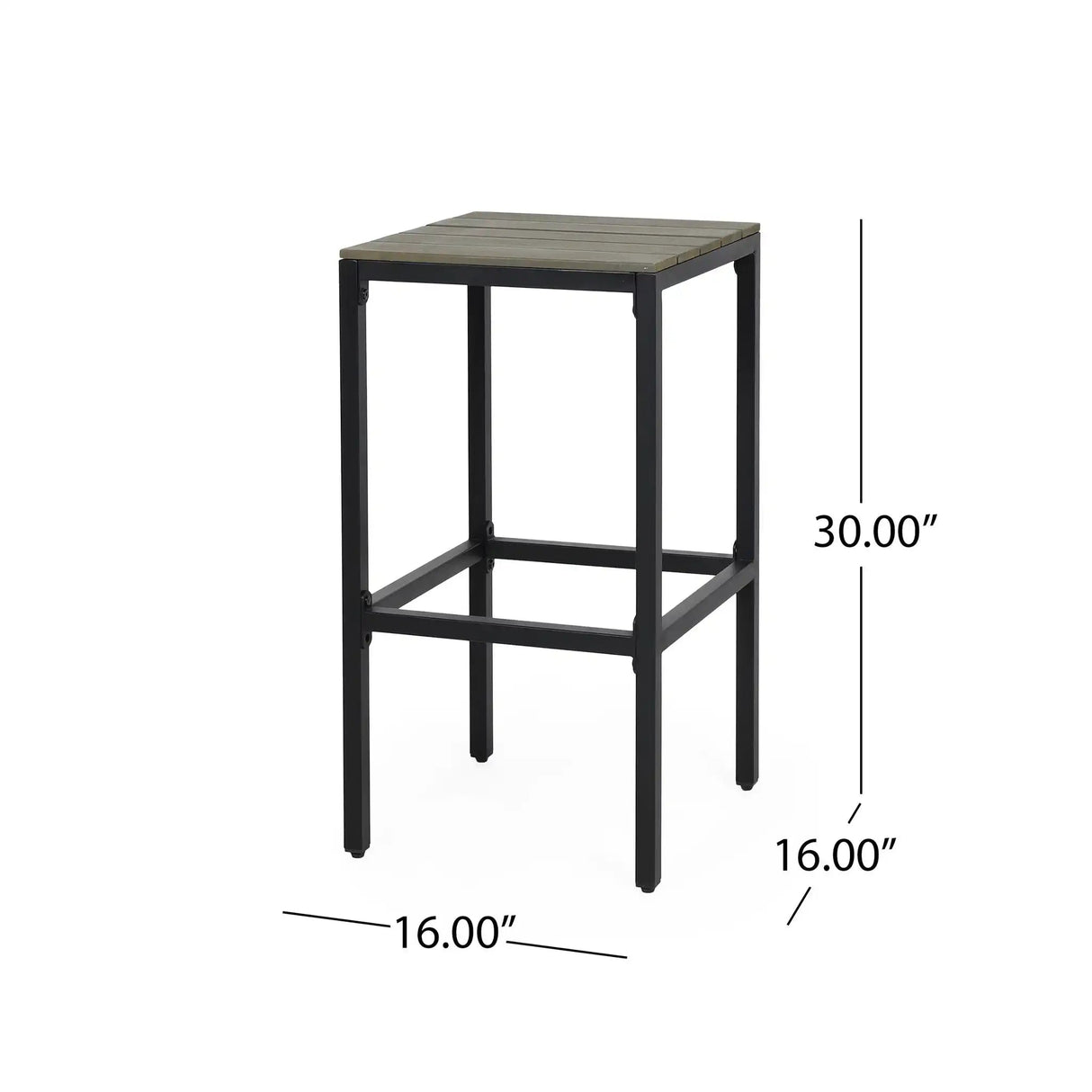 Outdoor Bar Stool With Slat Design And Metal Frame (Set of 2) - Best Buy Furniture