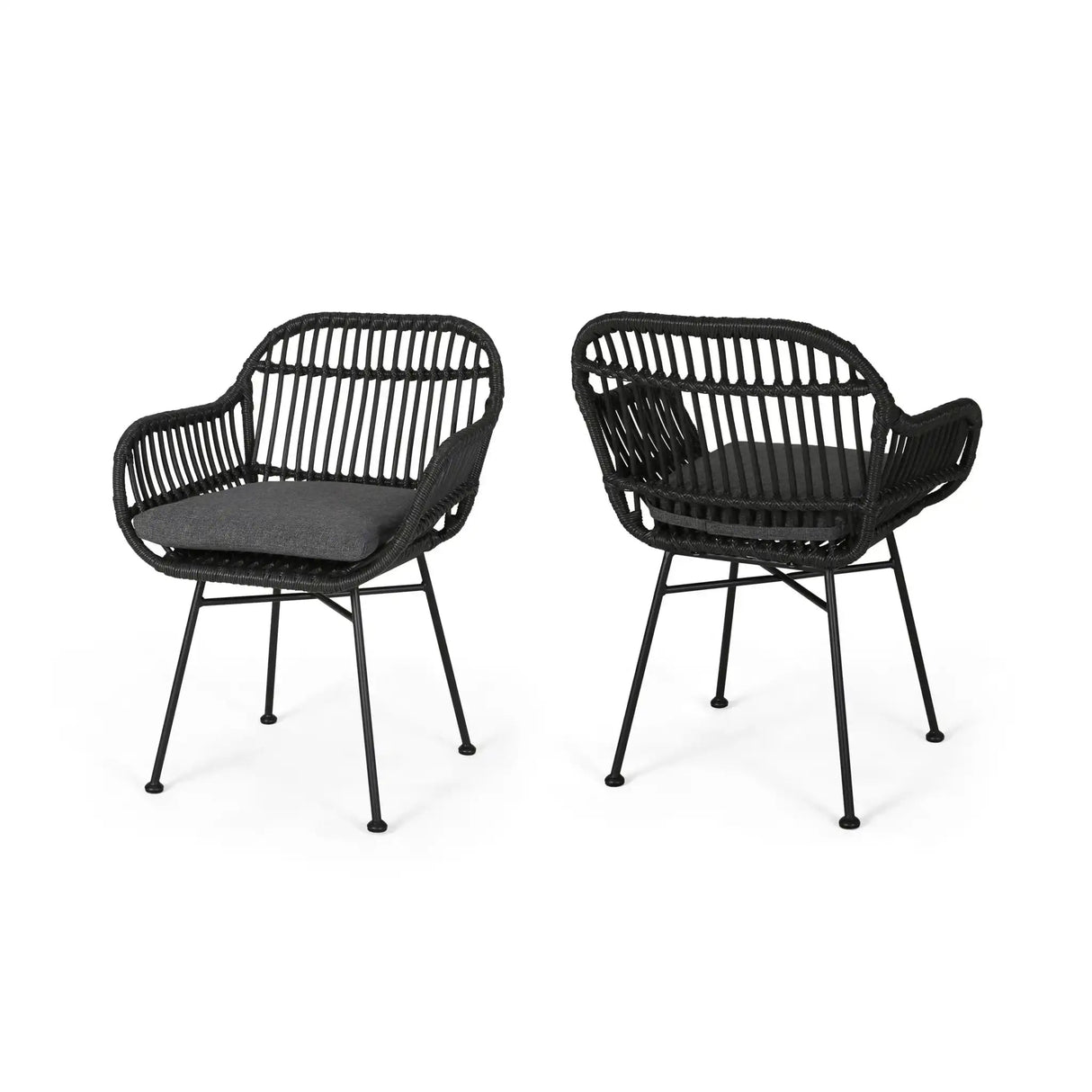 Outdoor Rattan Accent Chair With Metal Legs - Best Buy Furniture