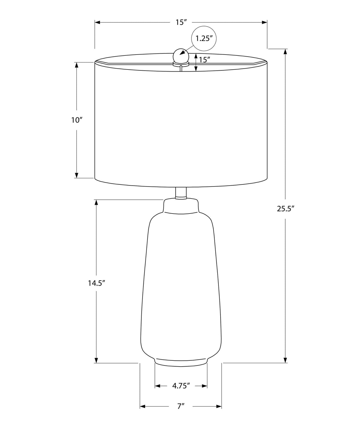 Lighting, Table Lamp, Ceramic, Modern - Cream - Best Buy Furniture