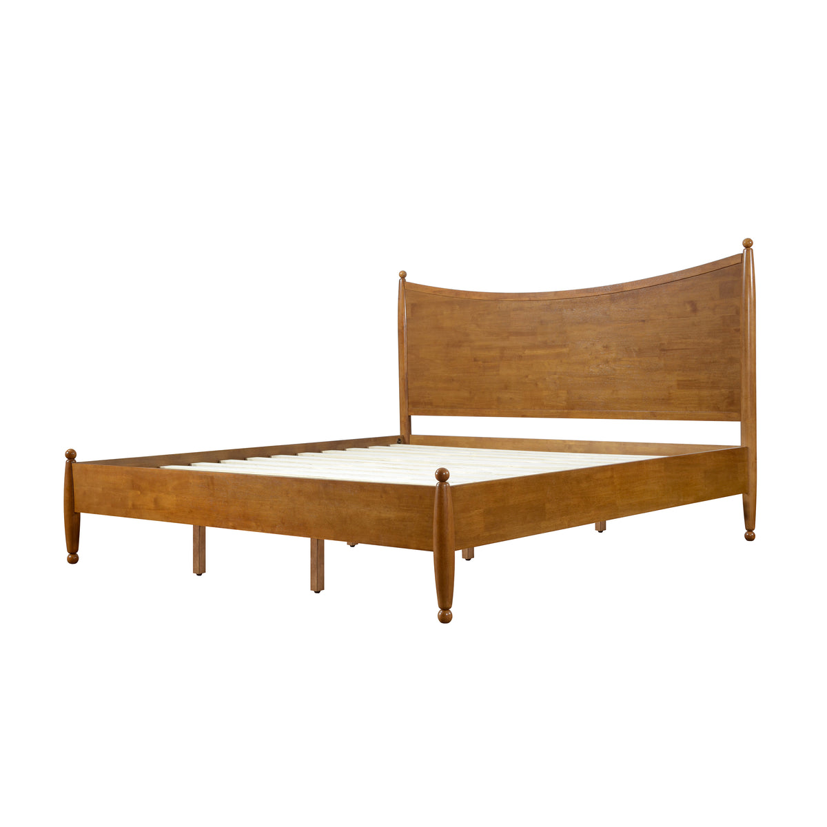 Modern Classic King Size Solid Wood Platform Bed Frame