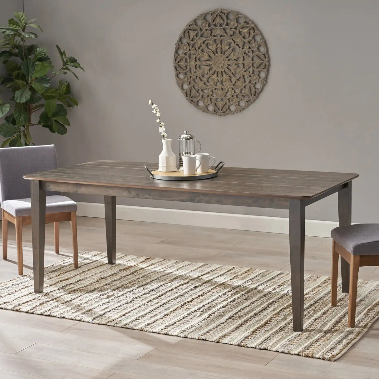 Farmhouse Charm Dining Table With Square Leg - Best Buy Furniture
