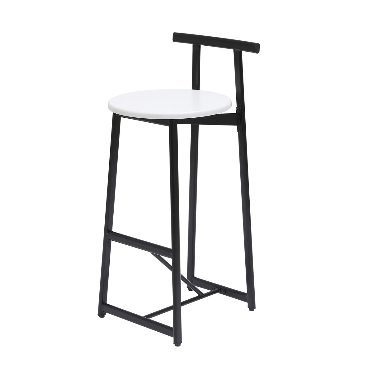 Modern Bar Stools With Backrest For Kitchen (Set of 3)