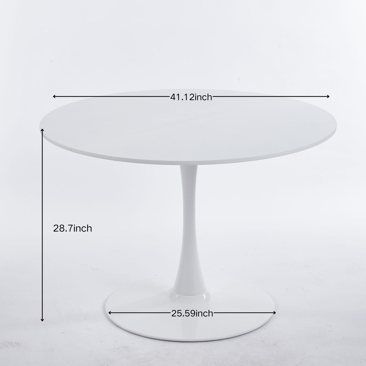 Mid-Century Tulip Dining Table With Round Top