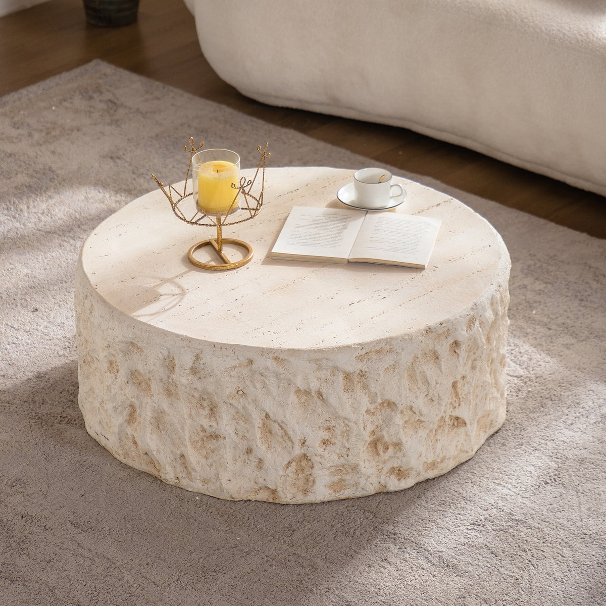 MgO Mid-Century Round Centre Coffee Table