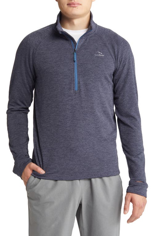 L.L.Bean Adventure Grid Fleece Quarter Zip Pullover in Gunmetal Gray , Size Large