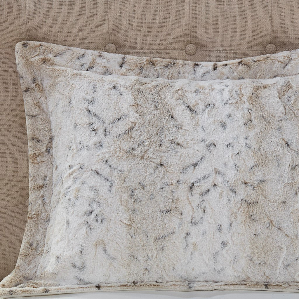 Full/Queen 4PC Faux Fur Comforter Set