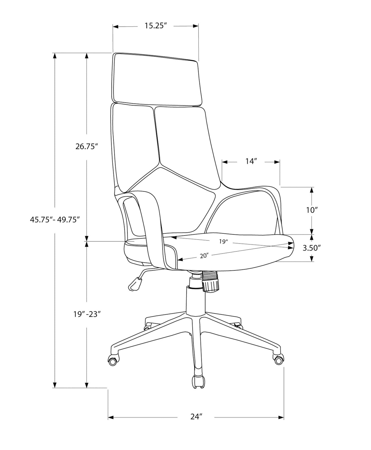 Office Swivel Chair, Adjustable Height, Ergonomic, Armrests, Contemporary & Modern - Best Buy Furniture