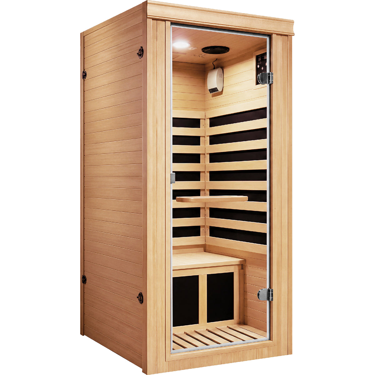 1020W Canadian Hemlock Single Mini Far Infrared Sauna Room