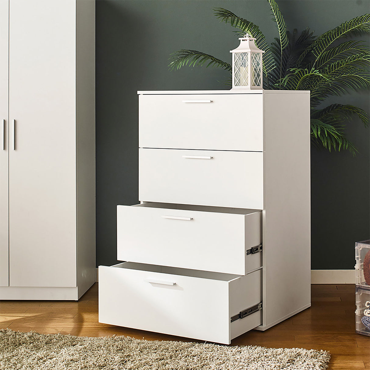 Oliver - Farmhouse Jumbo Chest With 4 Drawer Storage