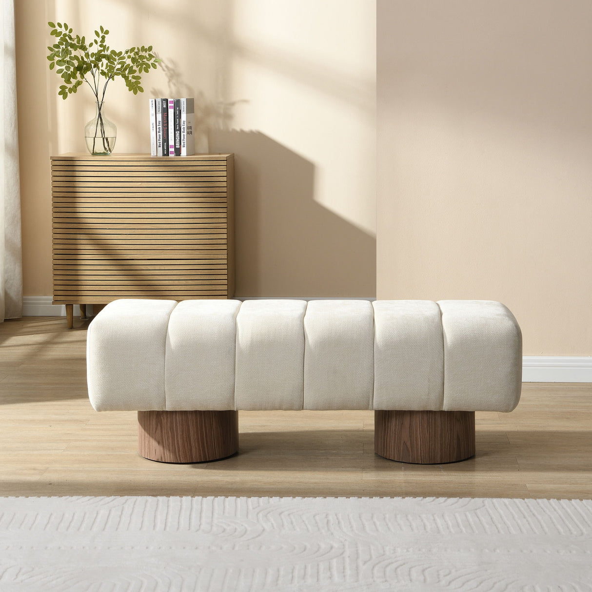 Upholstered Entryway Bench Ottoman - Best Buy Furniture