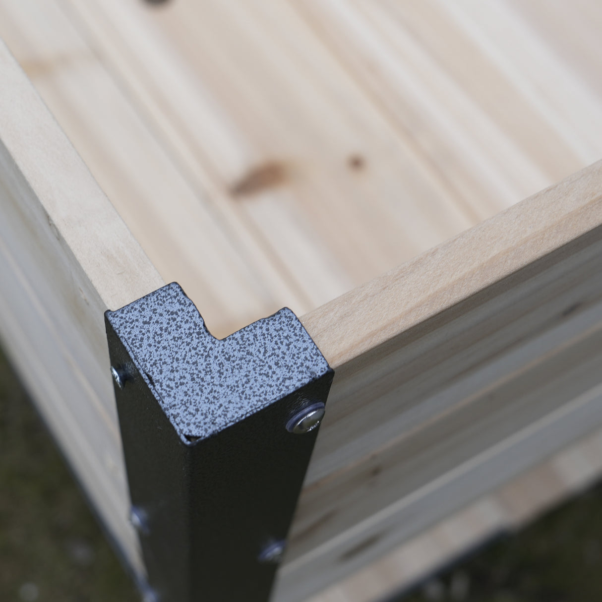 45" Iron-Wood Combined Growing Beds With Feet and Storage Racks