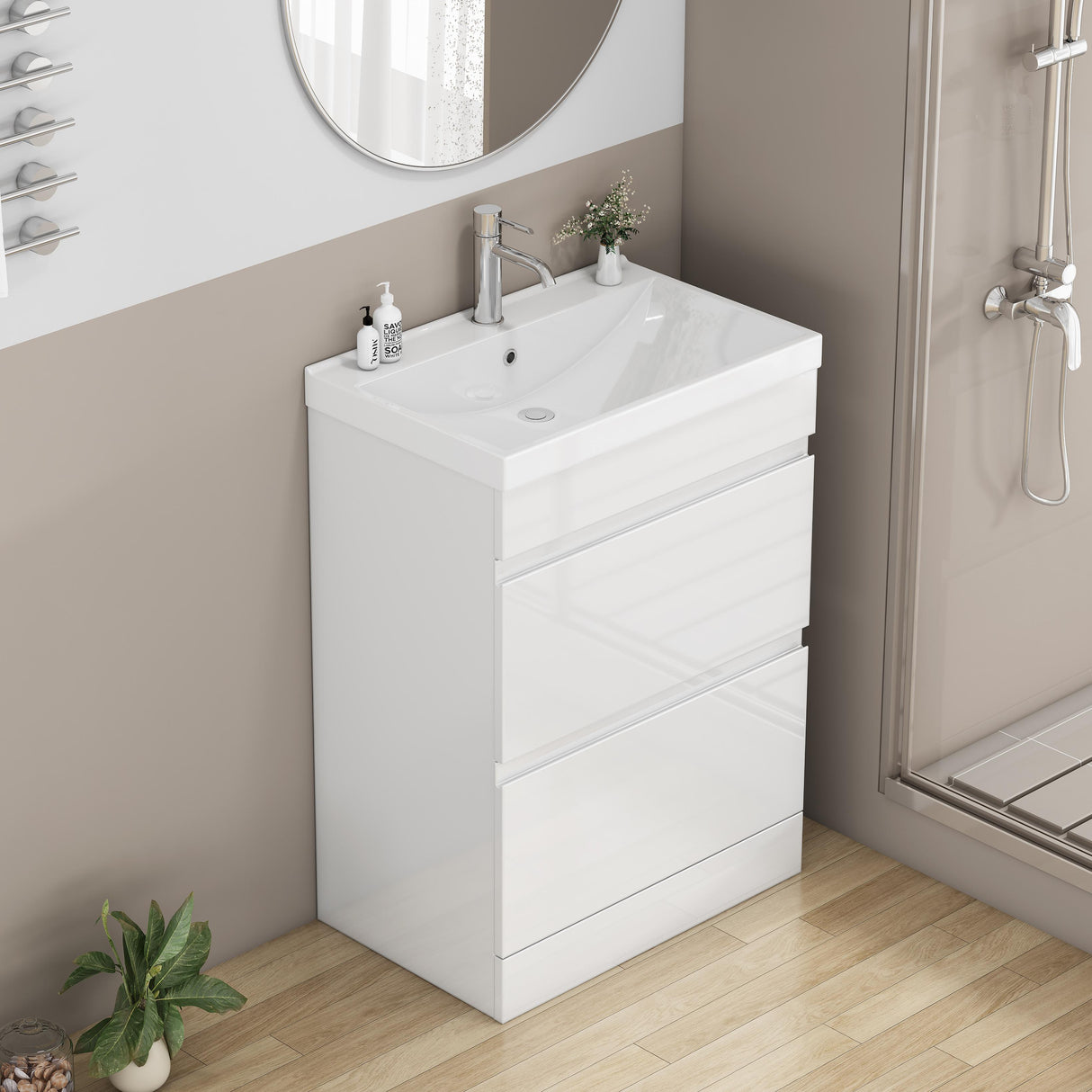 24-inch Bathroom Vanity With Sink Combo
