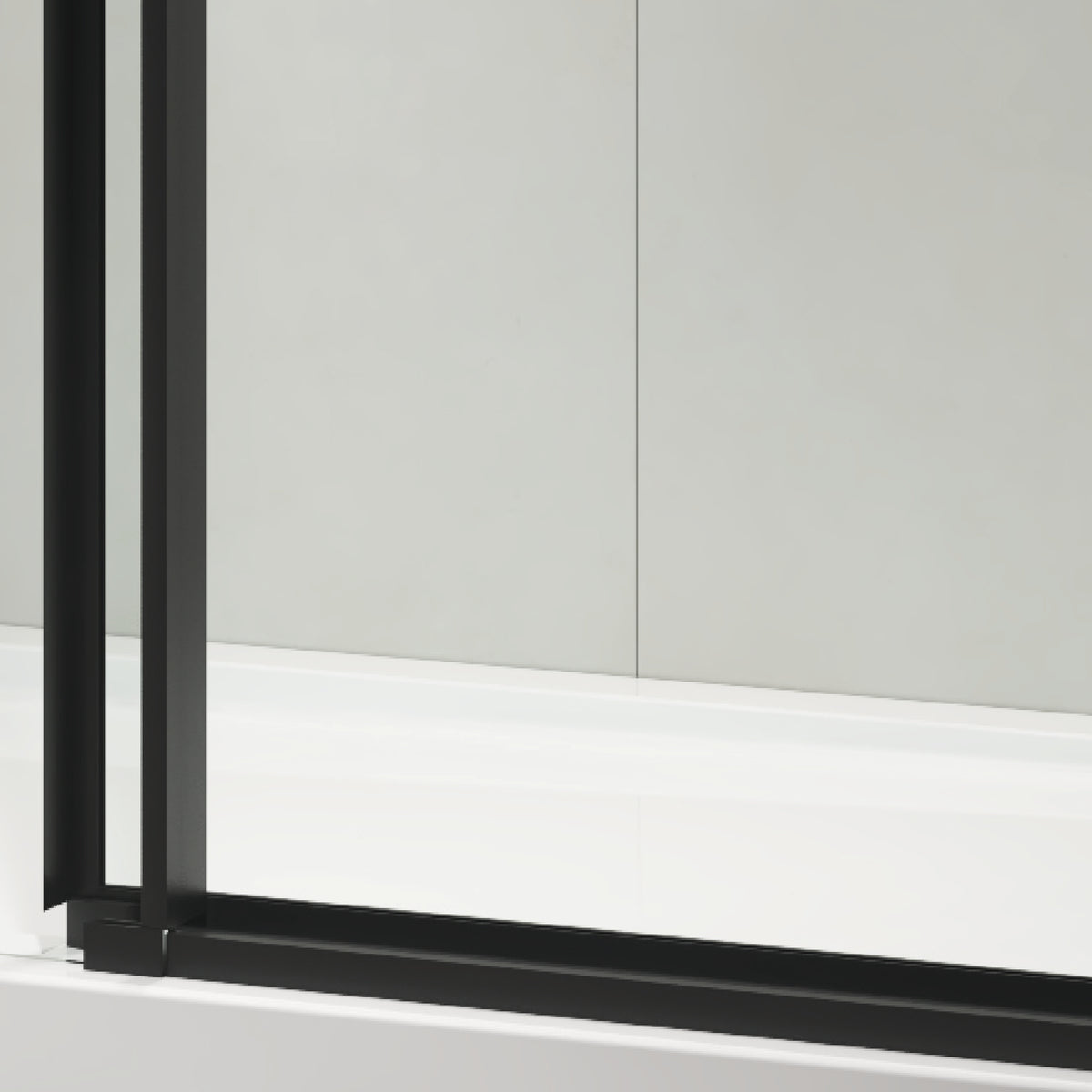 60" W x 76" H Sliding Frameless Shower Door in Matte