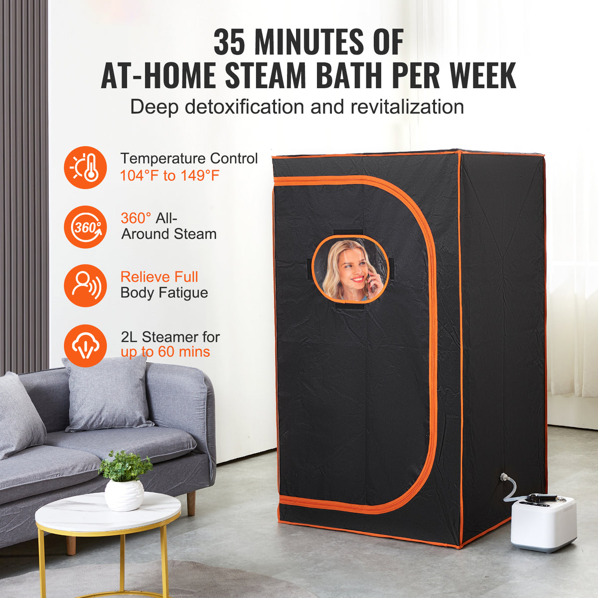Portable Steam Sauna Tent Full Size