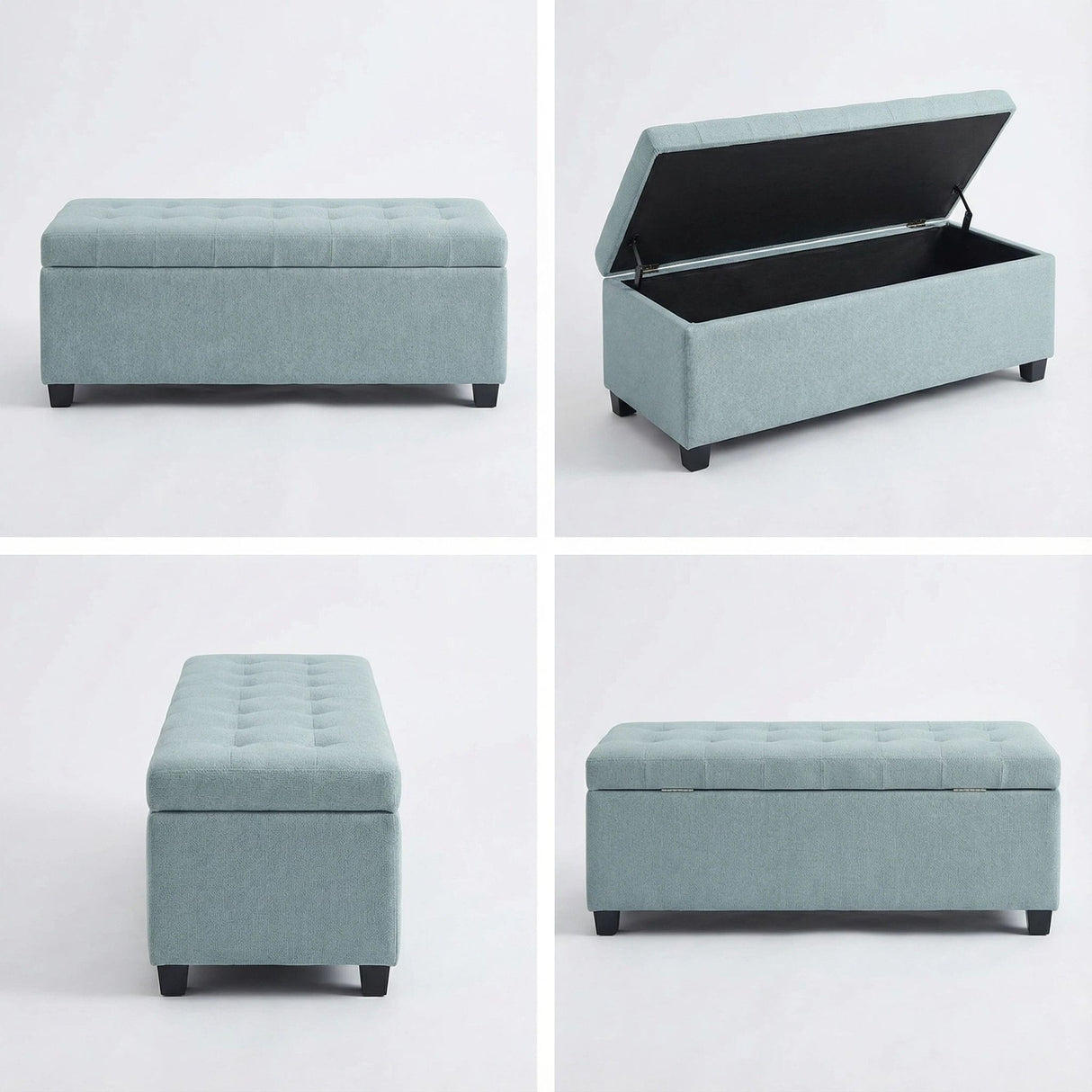 Elegant Tufted Storage Ottoman Bench