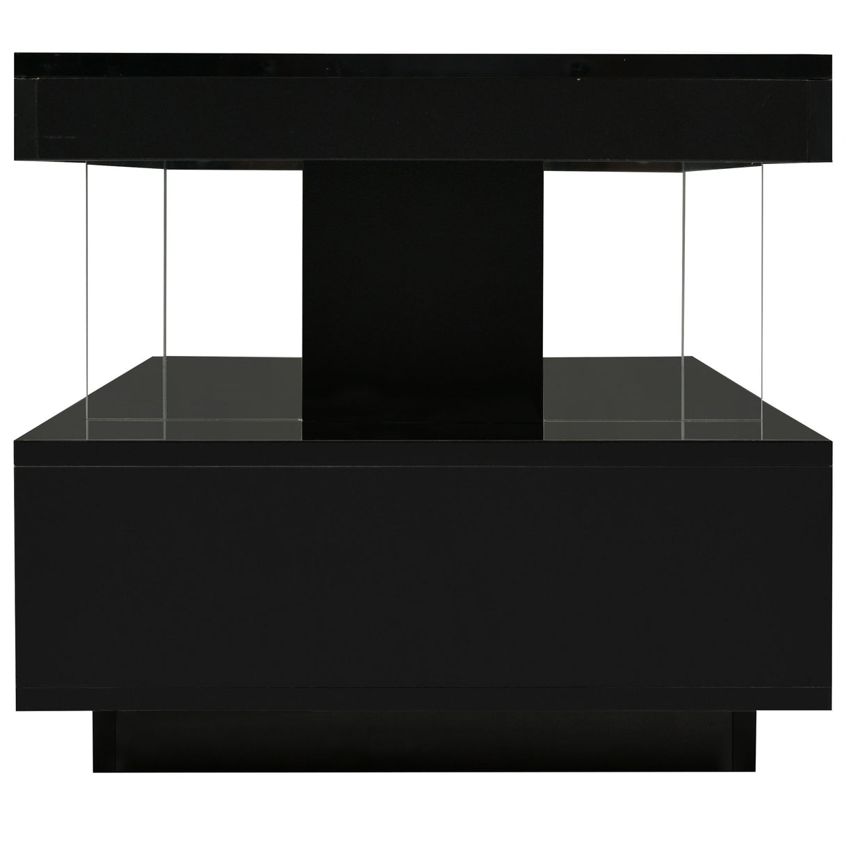 LED Coffee Table With 2 Drawers And Display Shelves