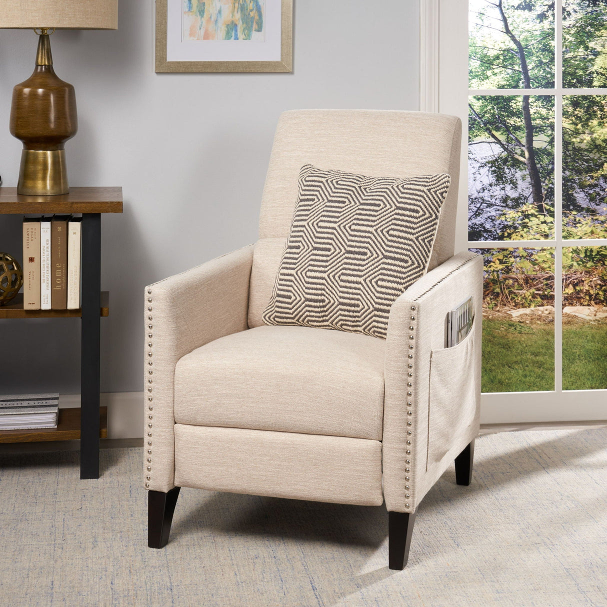 Kiersten - Contemporary Fabric Pushback Recliner - Best Buy Furniture