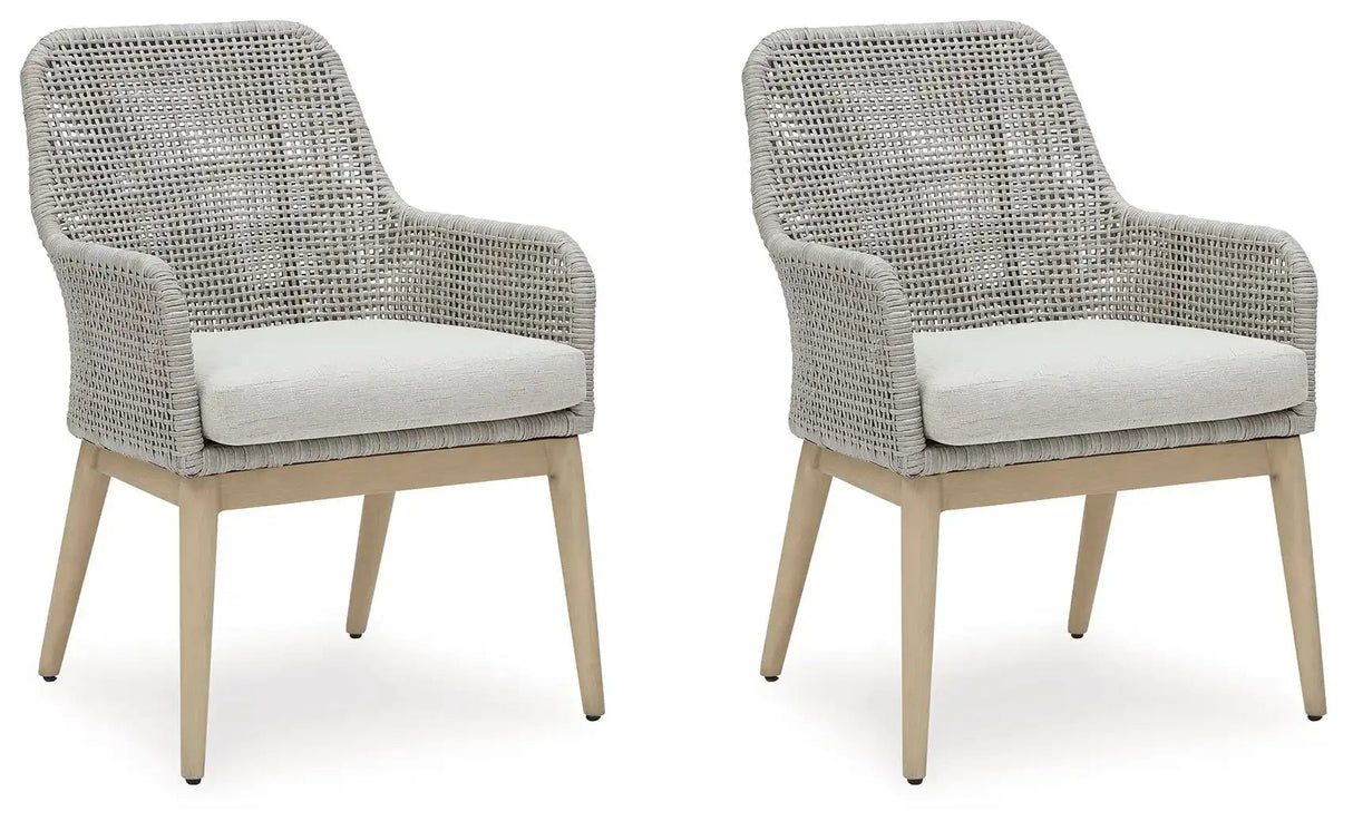 Seton Creek - Arm Chair With Cushion (Set of 2) - Gray - Best Buy Furniture