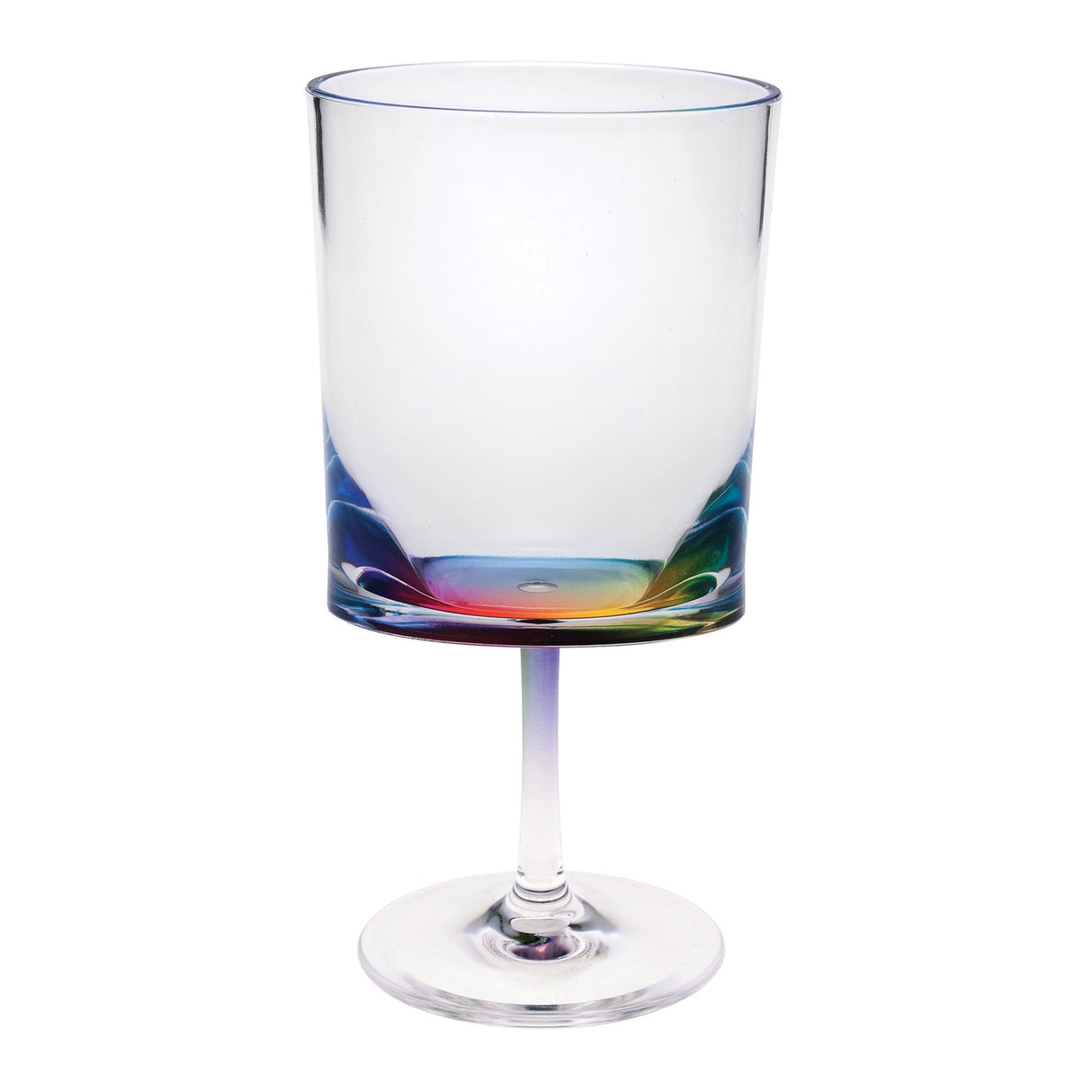 Halo Leadingware Oval Plastic Wine Glasses (Set of 4), Unbreakable Bpa Free Acrylic, 12Oz - Clear