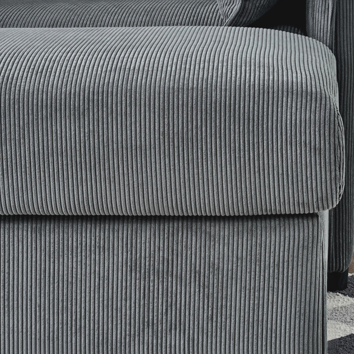 Comfy Oversized Chaise Lounge Chair With Ottoman And Storage